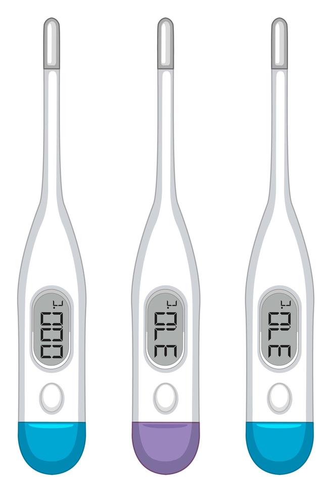 thermometer met digitale meetmeting vector