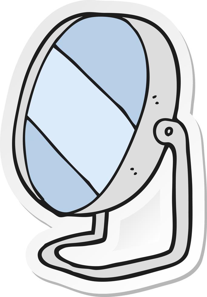 sticker van een tekenfilm badkamer spiegel vector
