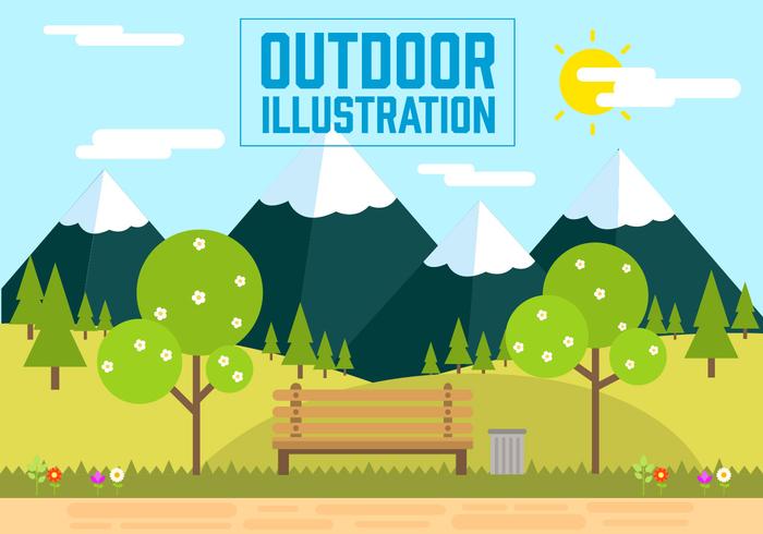 Gratis Landschap Vectorillustratie vector