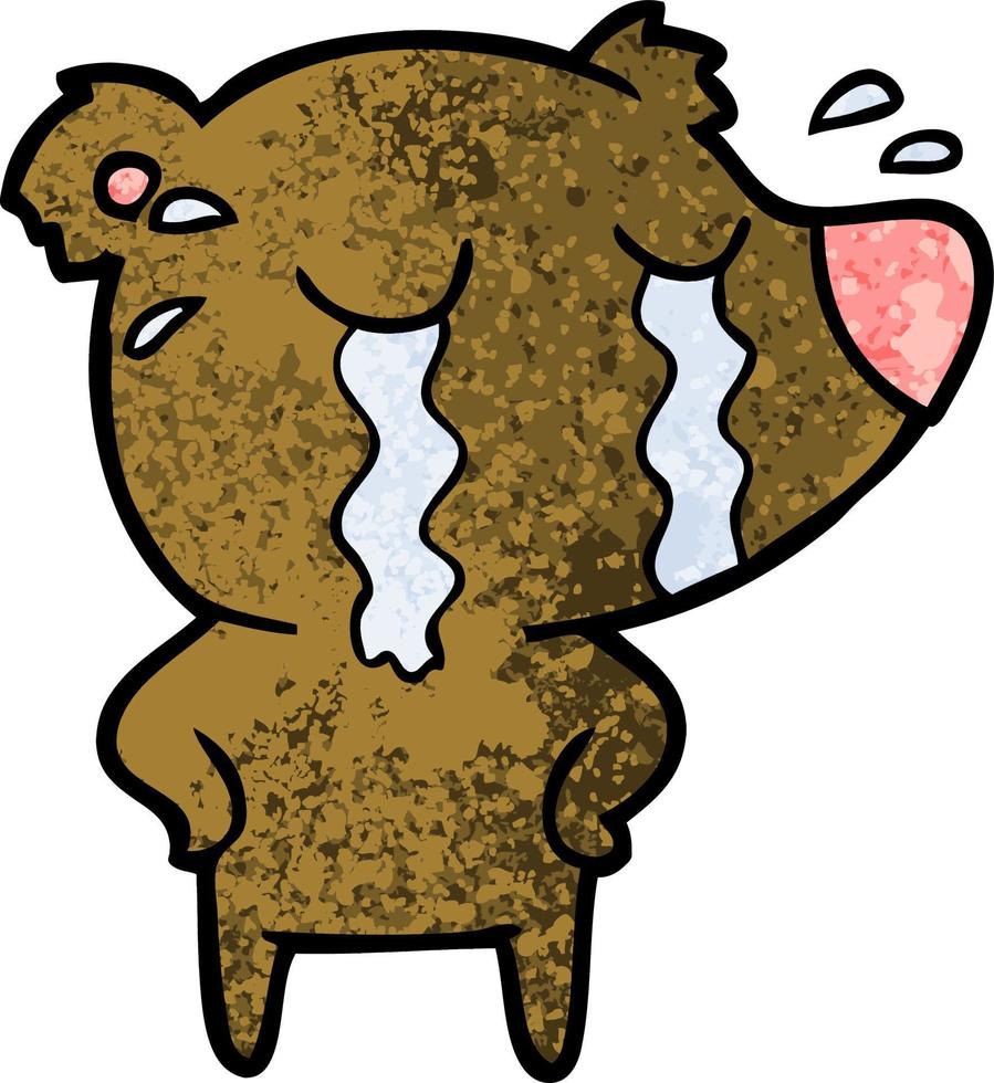 huilen beer tekenfilm karakter vector
