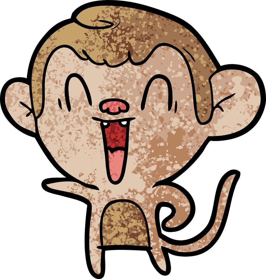 tekenfilm lachend aap vector