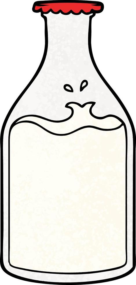 tekenfilm melk fles vector