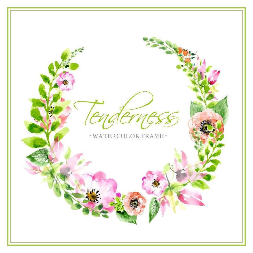 tedere pastel bloemenkrans vector