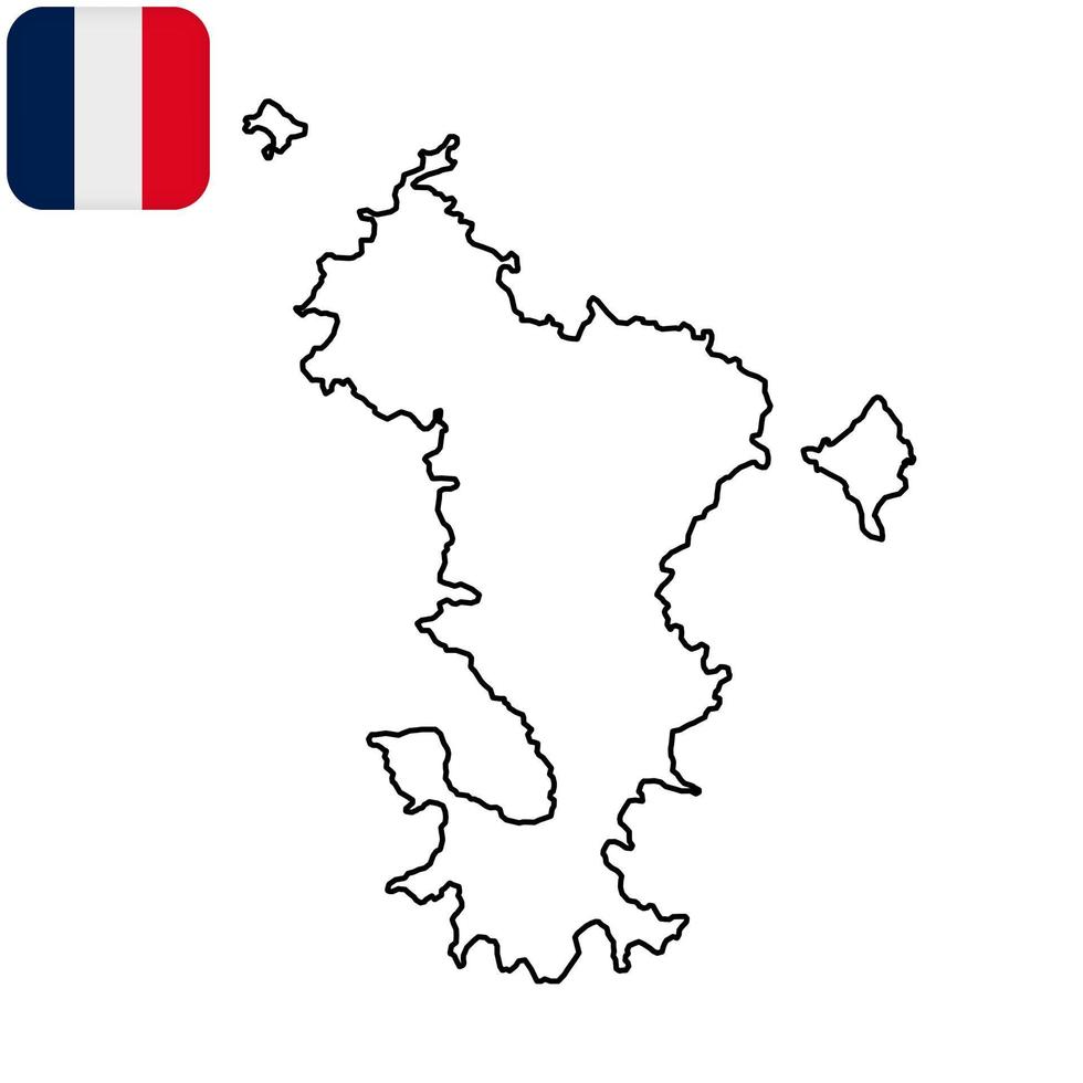 mayo eilanden kaart. regio van Frankrijk. vector illustratie.