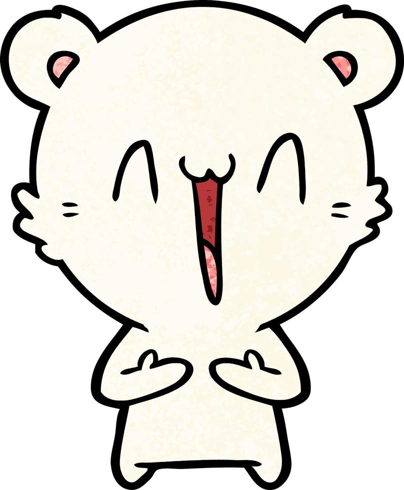 gelukkig polair beer tekenfilm vector