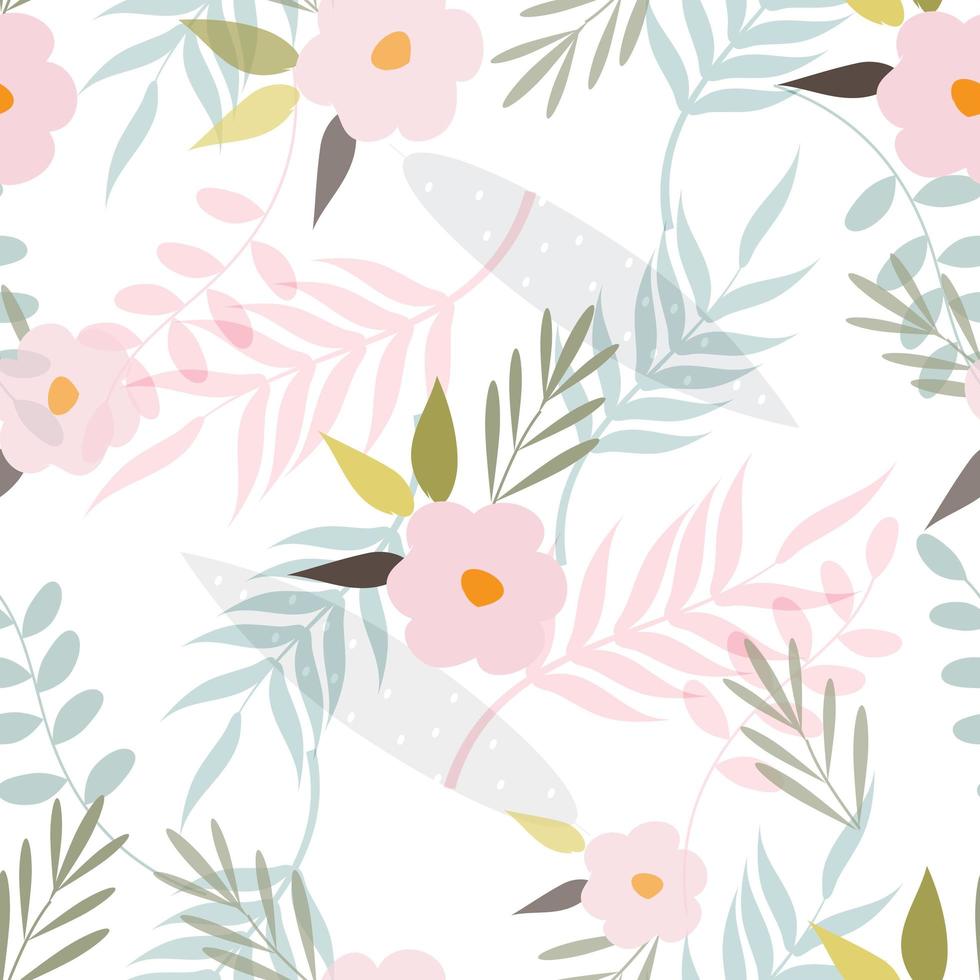 pastel bloemen achtergrond vector