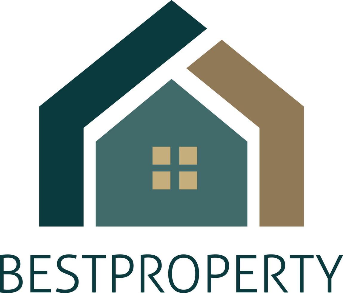 creatief echt landgoed logo ontwerp. eigendom en bouw logo ontwerp. huizen logo concept echt landgoed onderhoud, bouw, groei huis, pijl omhoog huis concept. vector