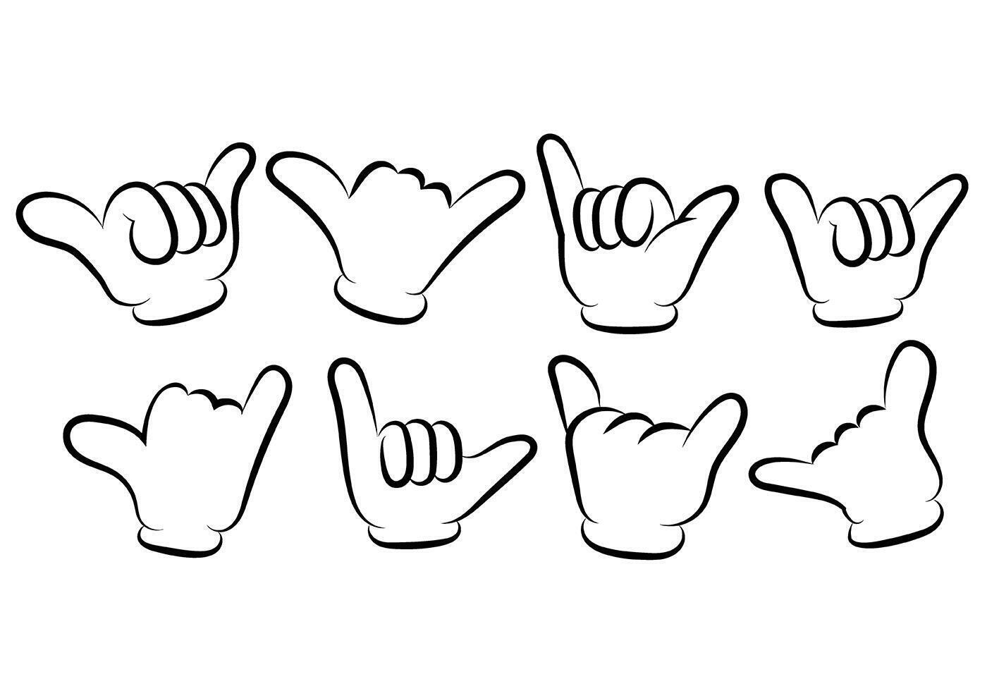 Shaka Pictogrammen vector