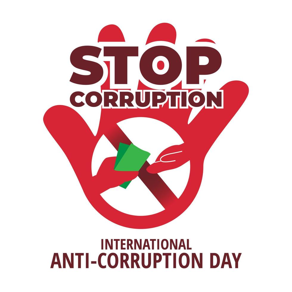 Internationale anti corruptie dag illustratie vector