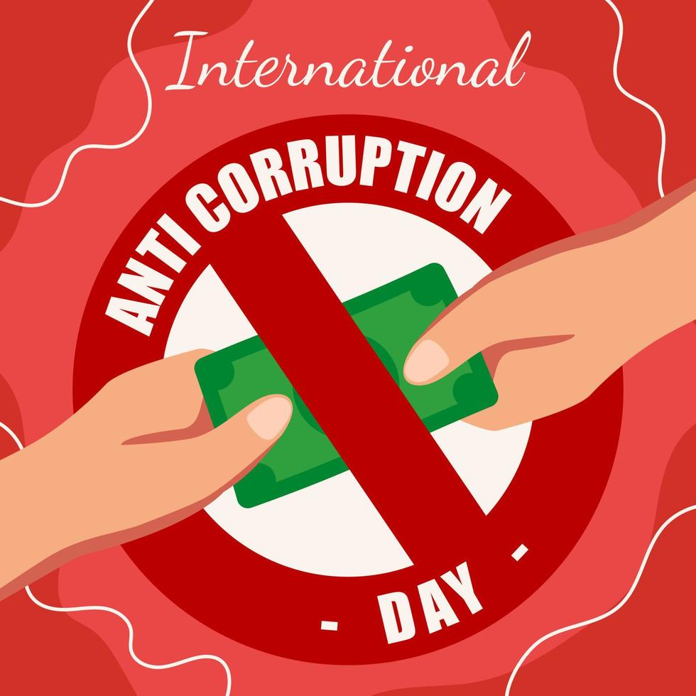 Internationale anti corruptie dag illustratie vector