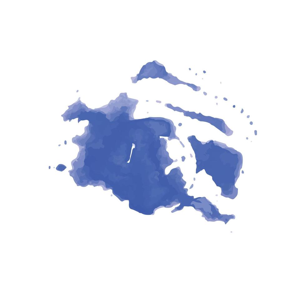 blauw waterverf wolken Aan wit achtergrond. cyaan waterverf water borstel plons textuur. reeks van vector pastel kleur verf vlek. blauw waterverf achtergrond
