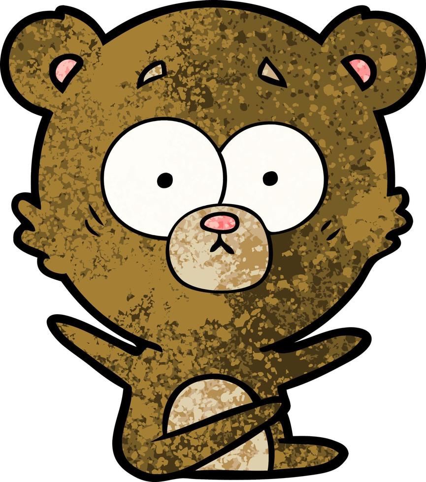 verrast beer tekenfilm vector
