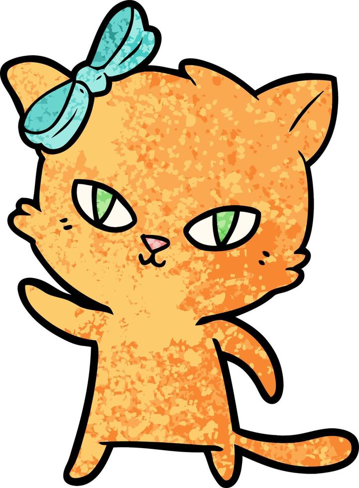 schattige cartoon kat vector