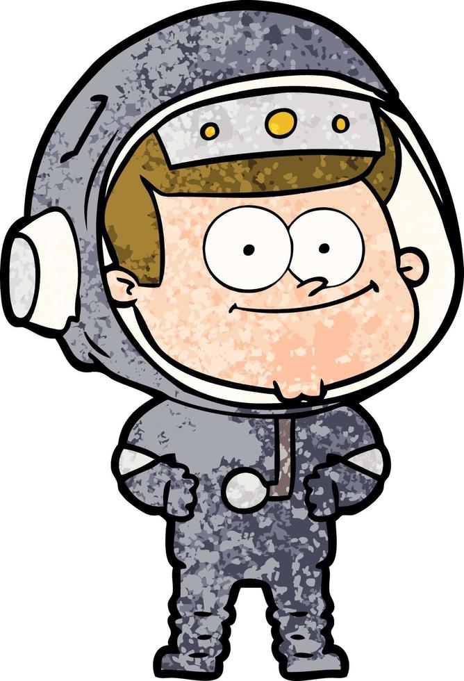 gelukkig astronaut tekenfilm vector