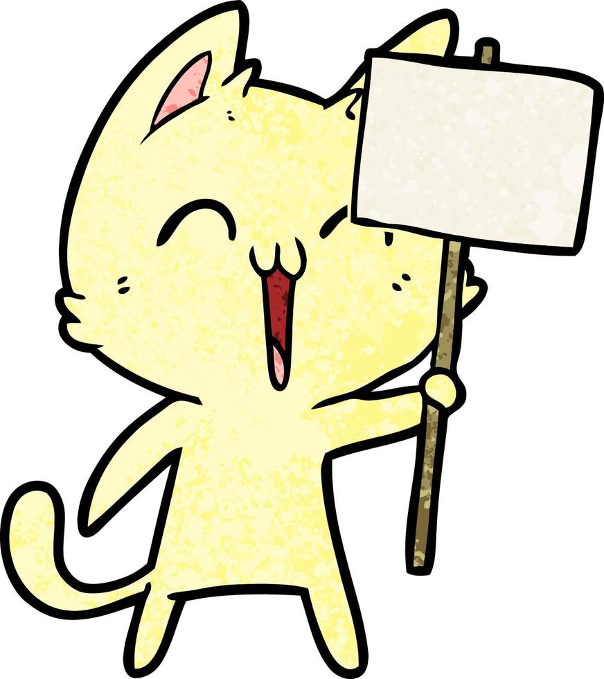 vrolijke cartoon kat vector