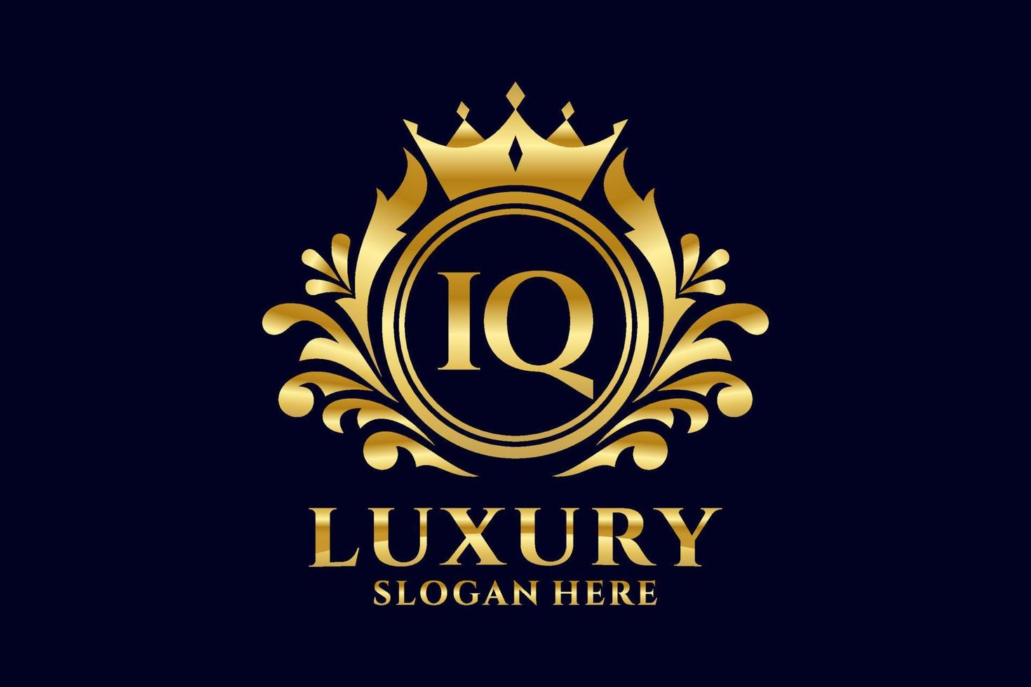 eerste iq brief Koninklijk luxe logo sjabloon in vector kunst voor luxueus branding projecten en andere vector illustratie.