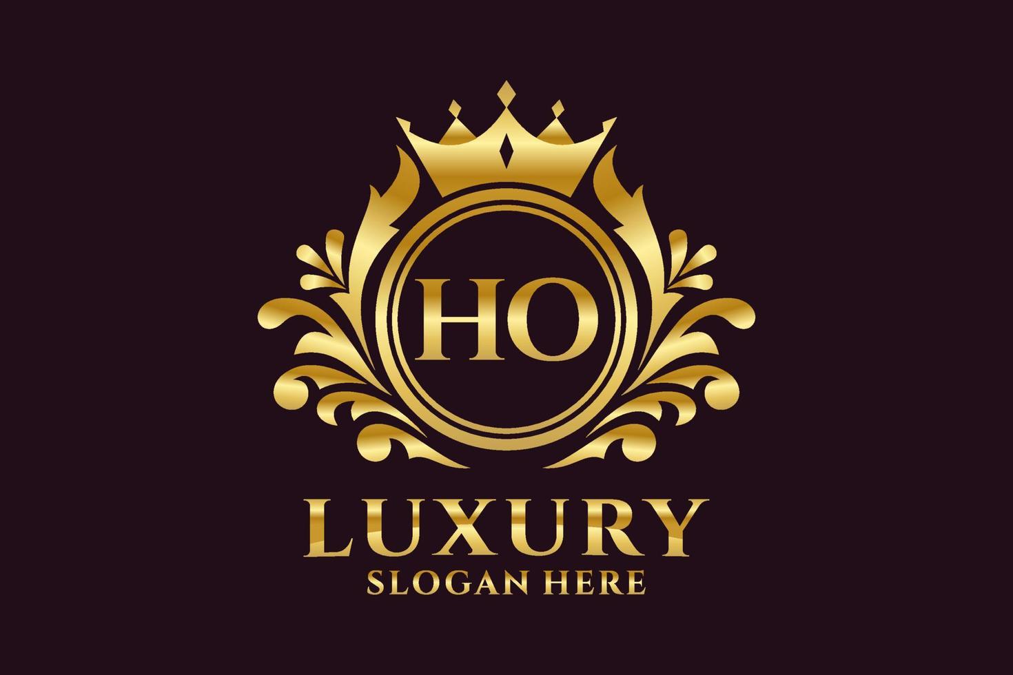 eerste ho brief Koninklijk luxe logo sjabloon in vector kunst voor luxueus branding projecten en andere vector illustratie.