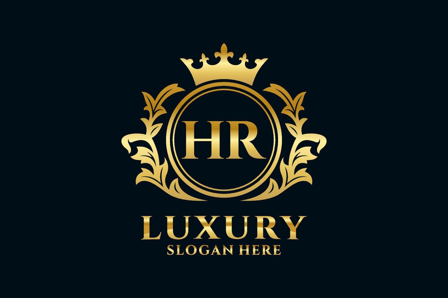 eerste hr brief Koninklijk luxe logo sjabloon in vector kunst voor luxueus branding projecten en andere vector illustratie.