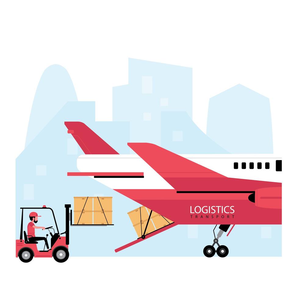 luchtpost logistiek proces vector