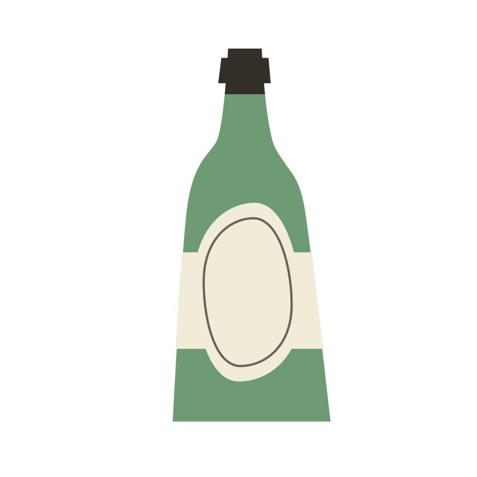 wijn groen fles vector
