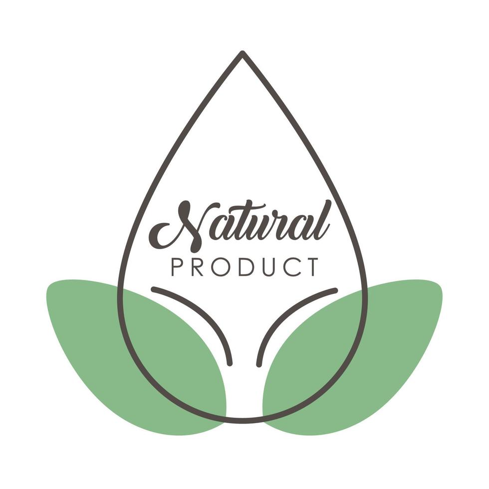 natuurlijke label illustratie vector