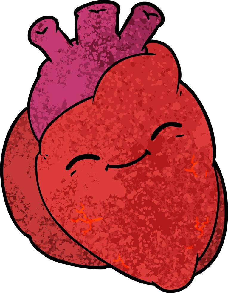tekenfilm gelukkig hart vector