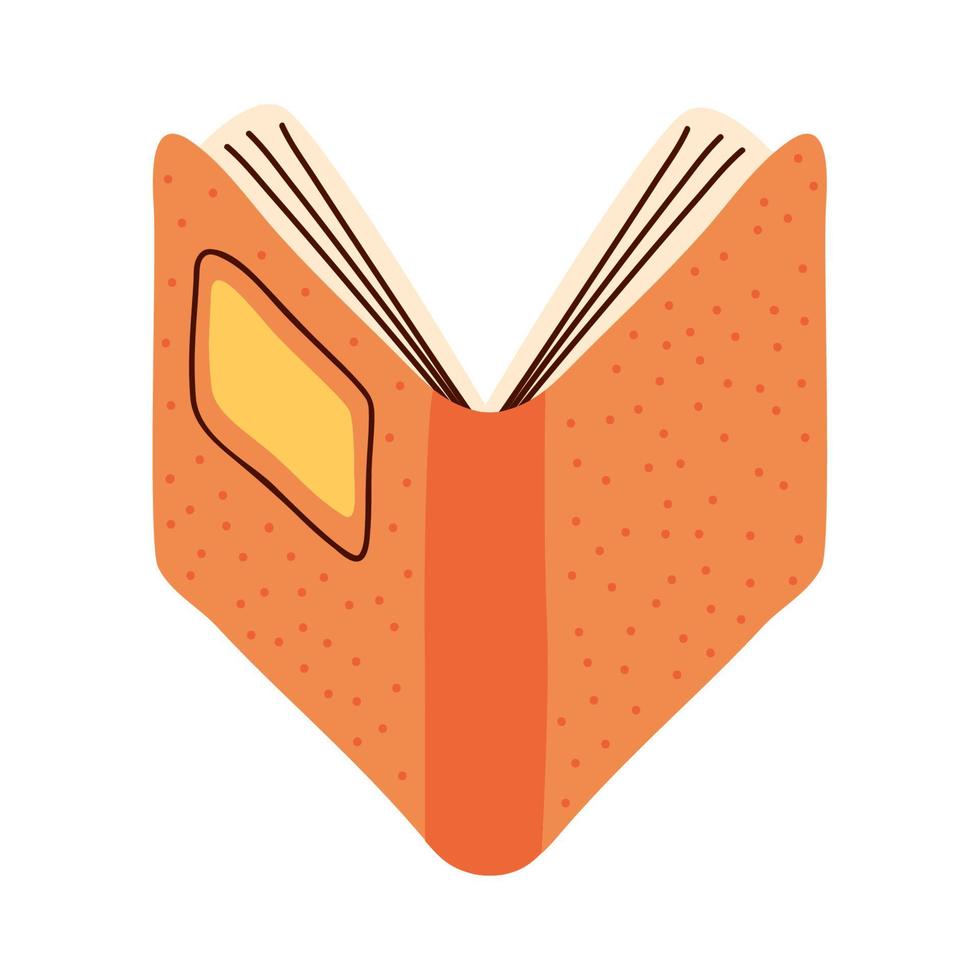 boek oranje omslag vector