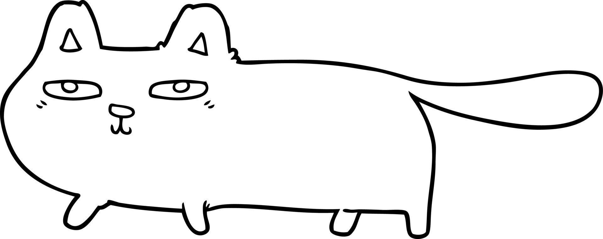 tekenfilm sluw kat vector