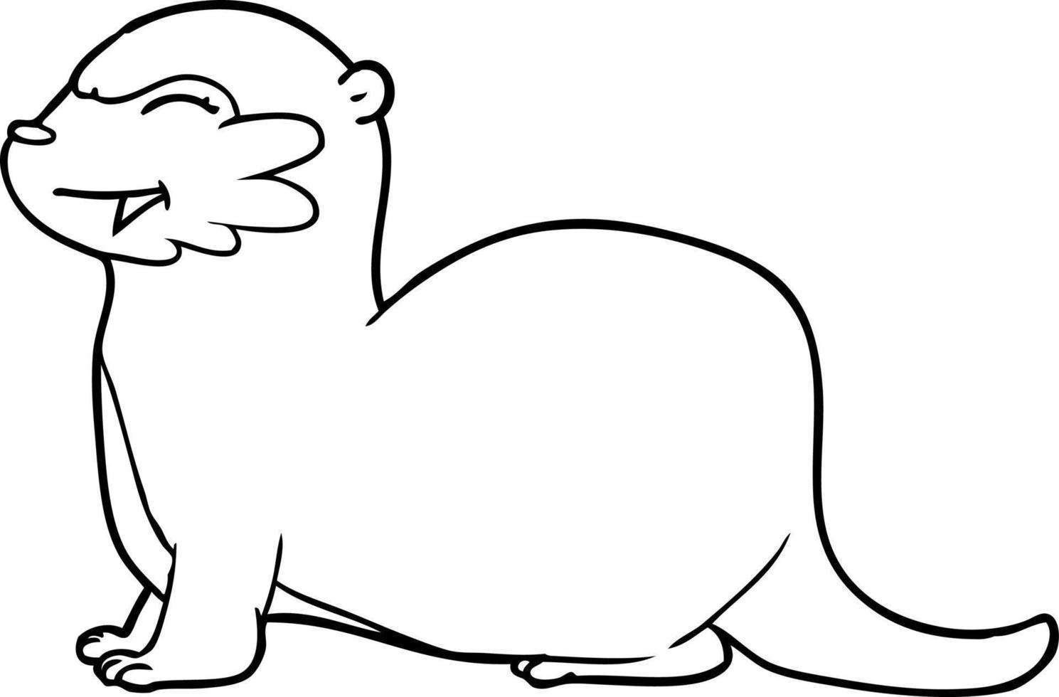 lachend Otter tekenfilm vector