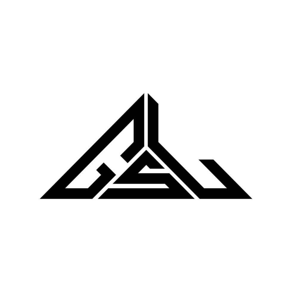 gsl brief logo creatief ontwerp met vector grafisch, gsl gemakkelijk en modern logo in driehoek vorm geven aan.