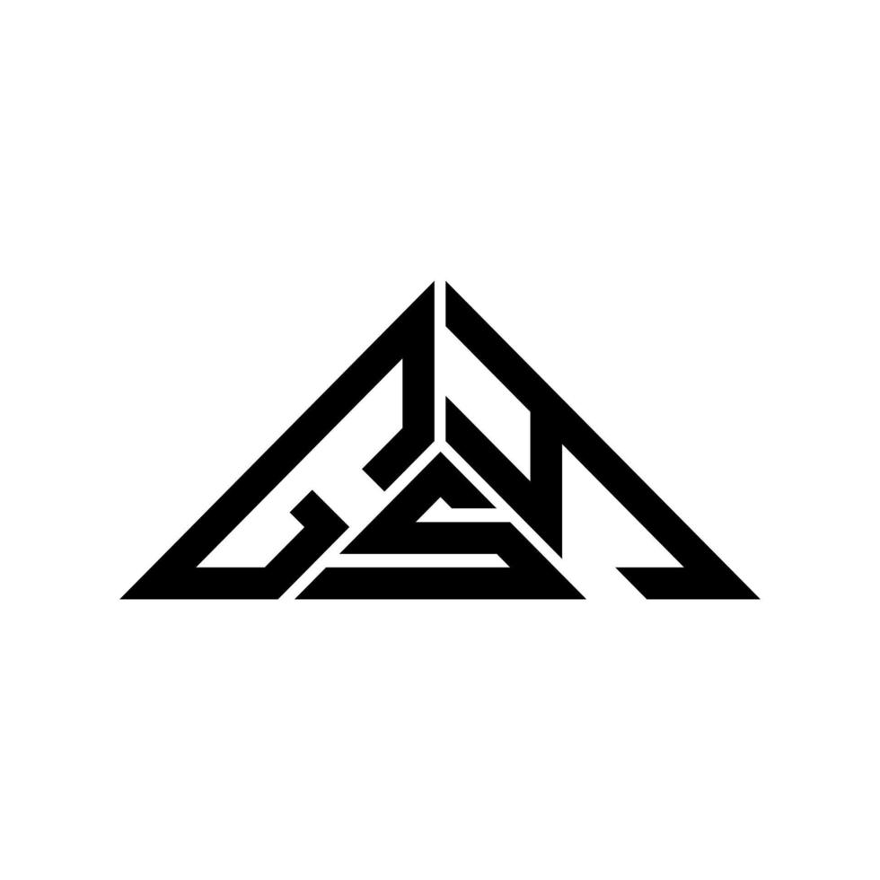 gsy brief logo creatief ontwerp met vector grafisch, gsy gemakkelijk en modern logo in driehoek vorm geven aan.