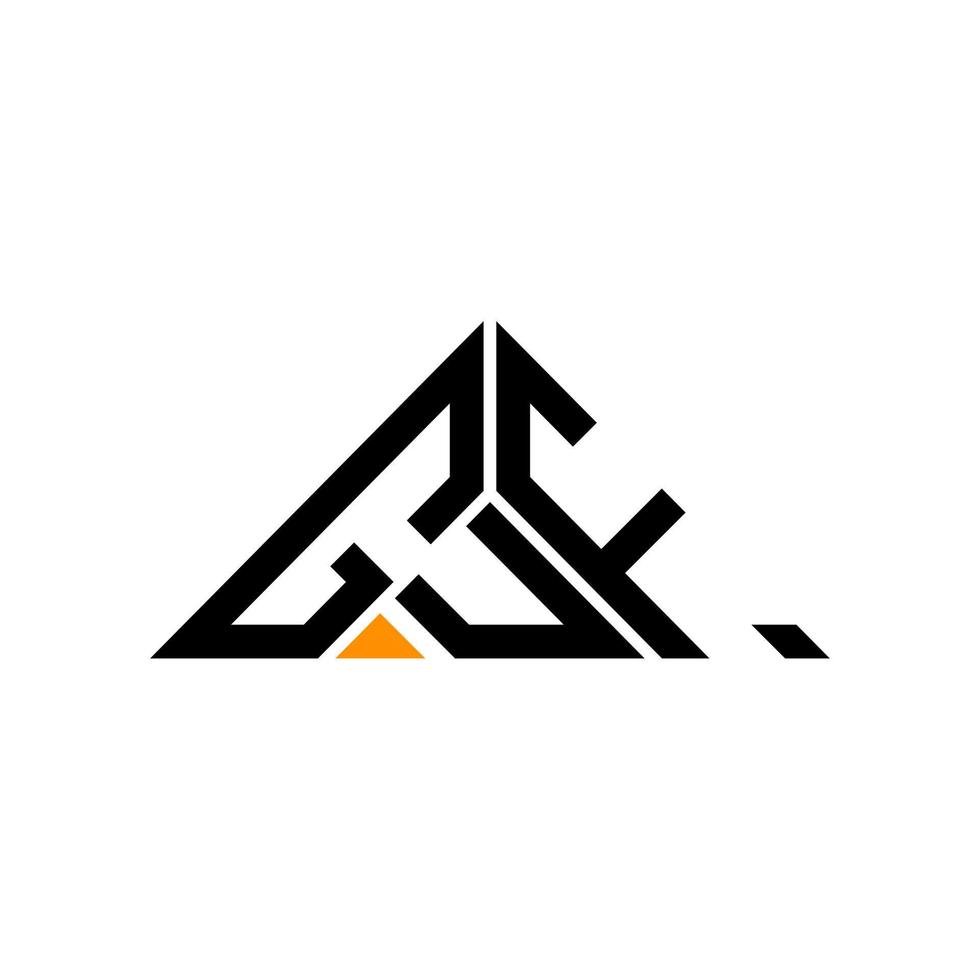 guf brief logo creatief ontwerp met vector grafisch, guf gemakkelijk en modern logo in driehoek vorm geven aan.