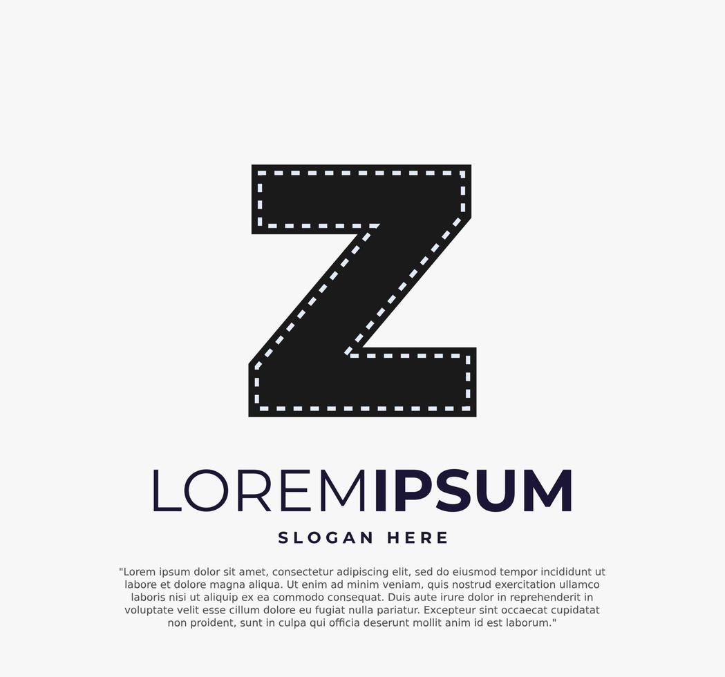 brief z logo voor strip film vector illustratie en wit achtergrond