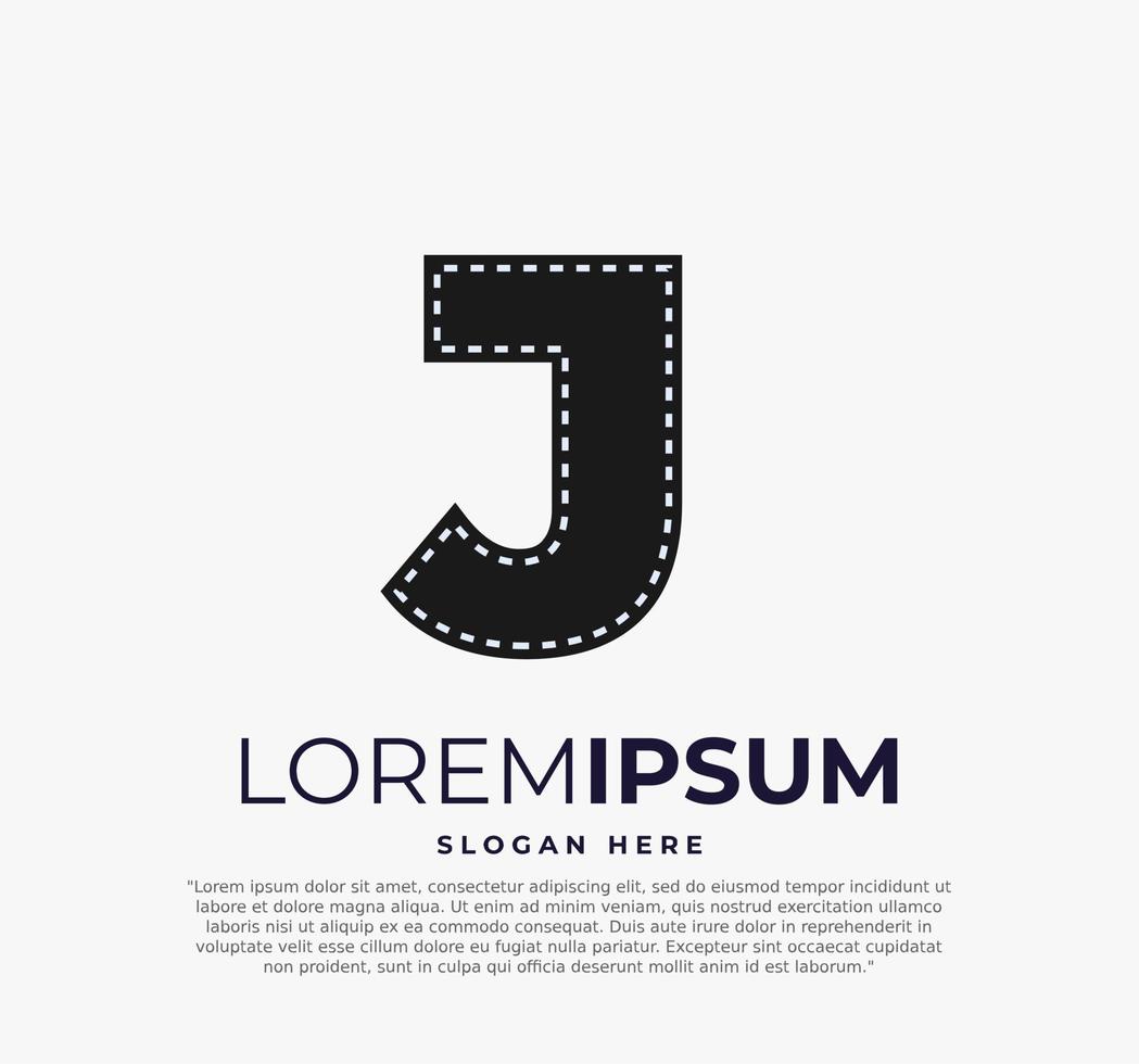 brief j logo voor strip film vector illustratie en wit achtergrond