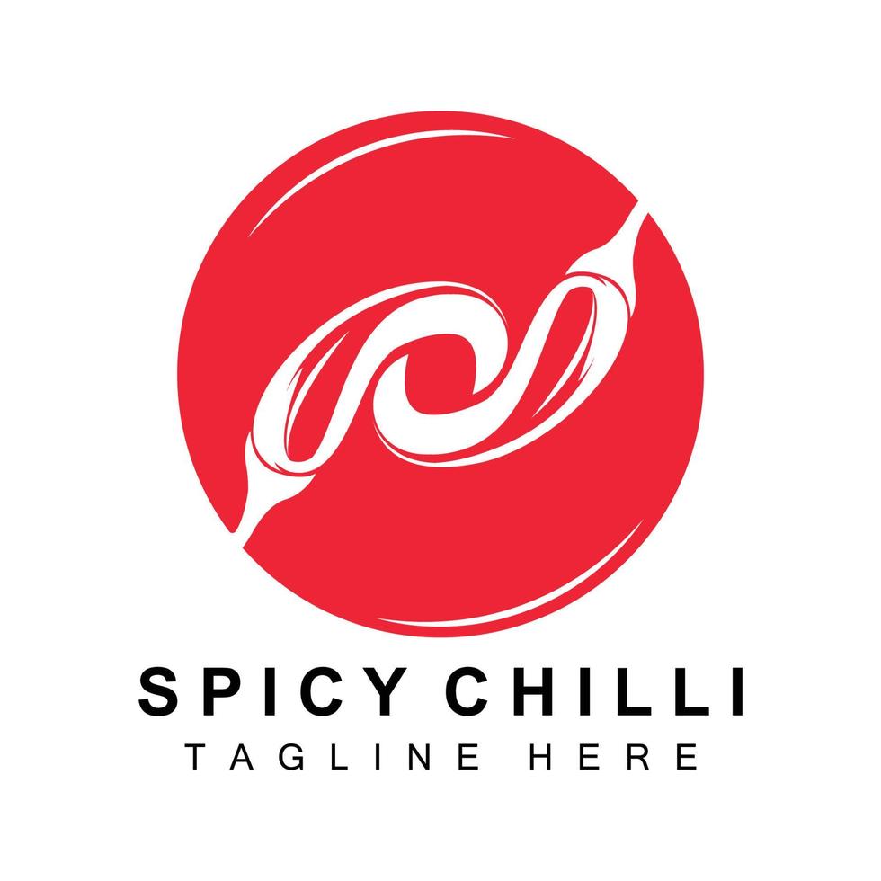 pittig Chili logo ontwerp, rood groente illustratie, keuken ingrediënten, heet Chili vector merk producten