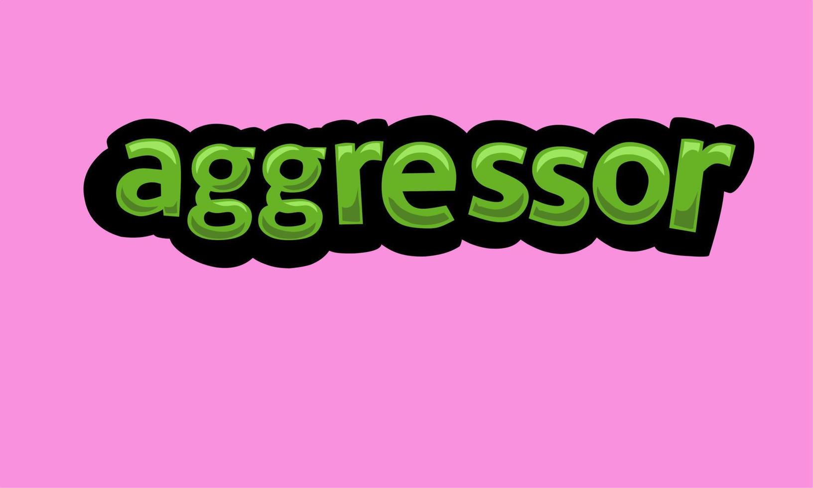 agressor schrijven vector ontwerp Aan een roze achtergrond