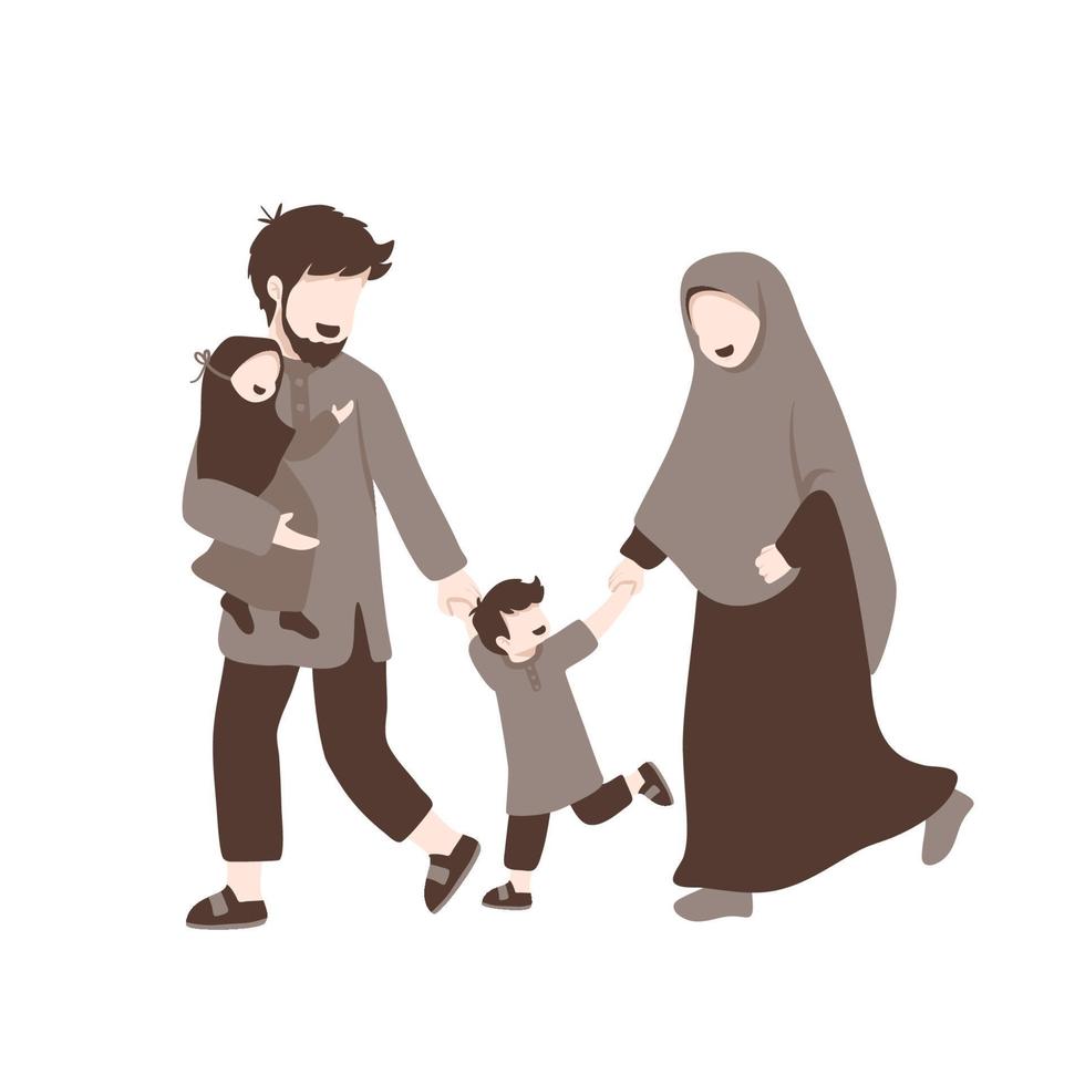 moslim familie illustratie vector