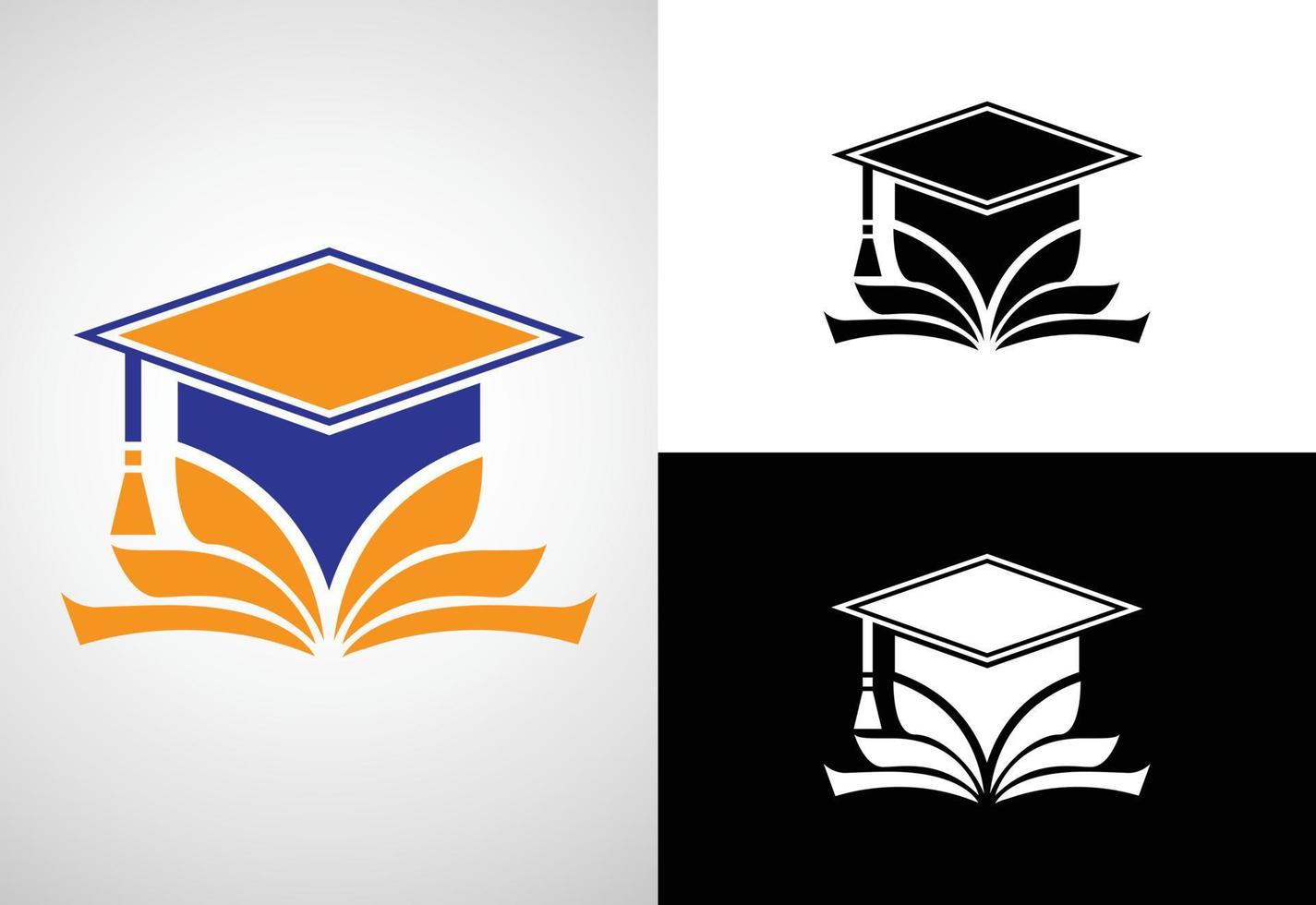 onderwijs logo ontwerp vector sjabloon, onderwijs en diploma uitreiking logo vector illustratie