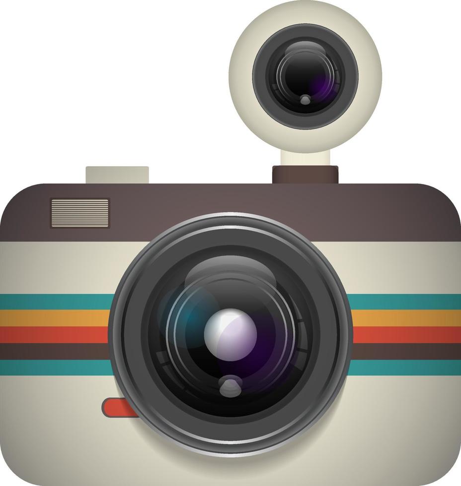 3d retro camera vector