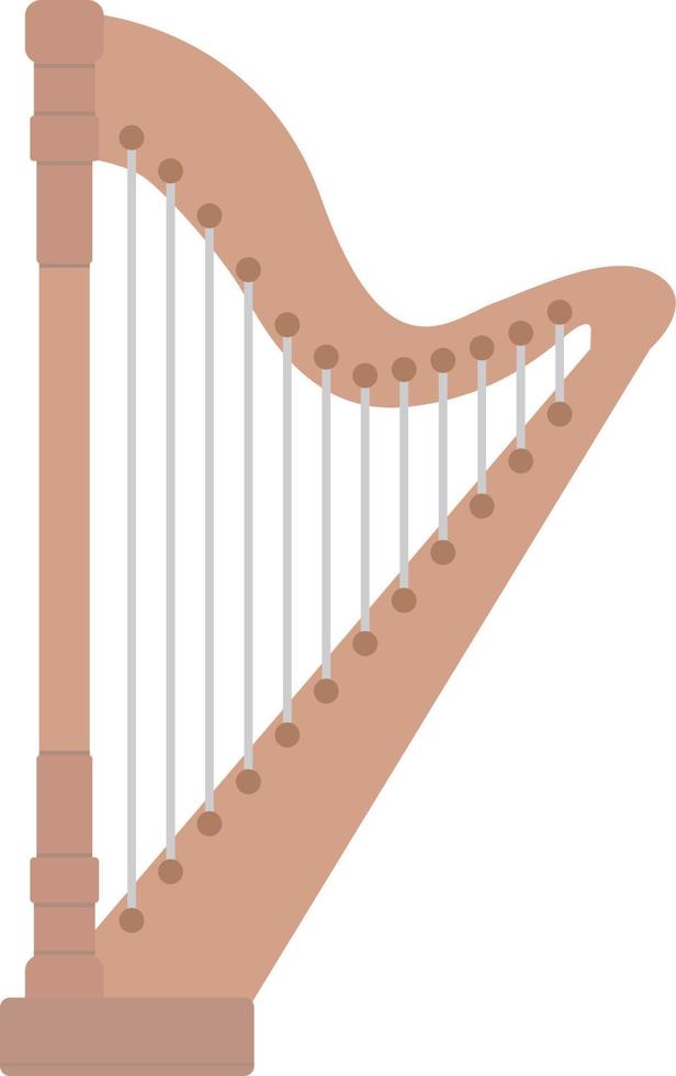 harp icoon, vlak illustratie vector