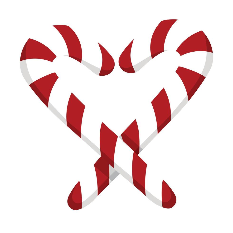 schattig tekening sticker van Kerstmis gestreept munt karamel vector