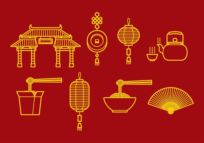 Chinatown lineart vector