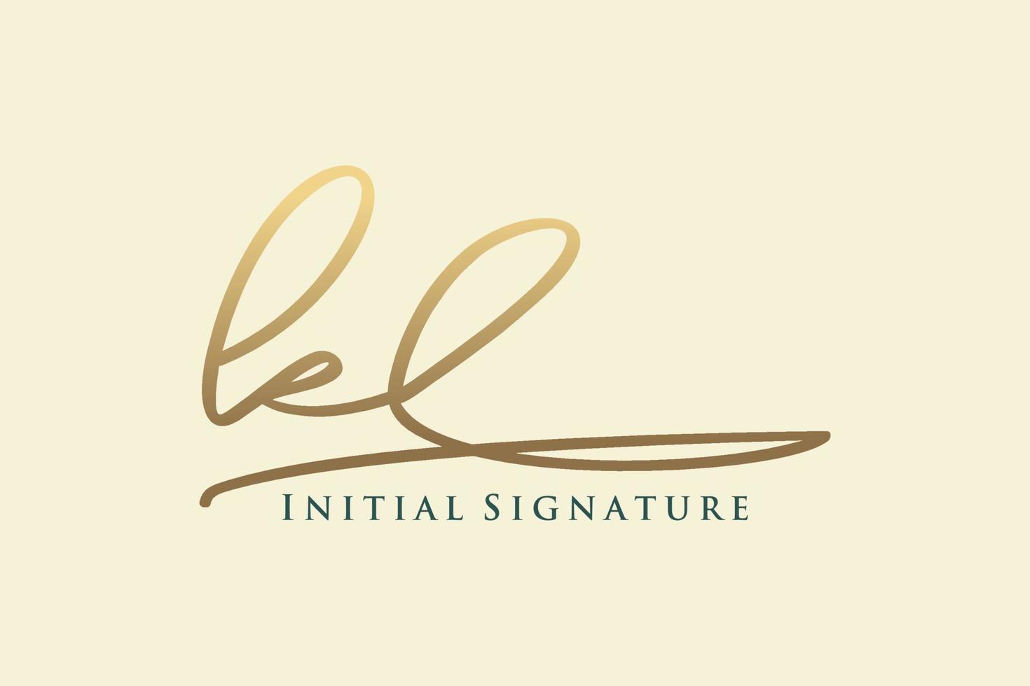 eerste kl brief handtekening logo sjabloon elegant ontwerp logo. hand- getrokken schoonschrift belettering vector illustratie.