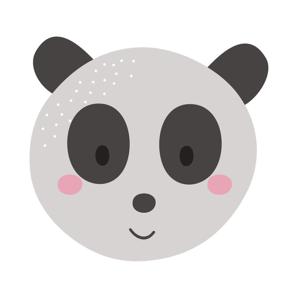 mooi pandagezicht vector