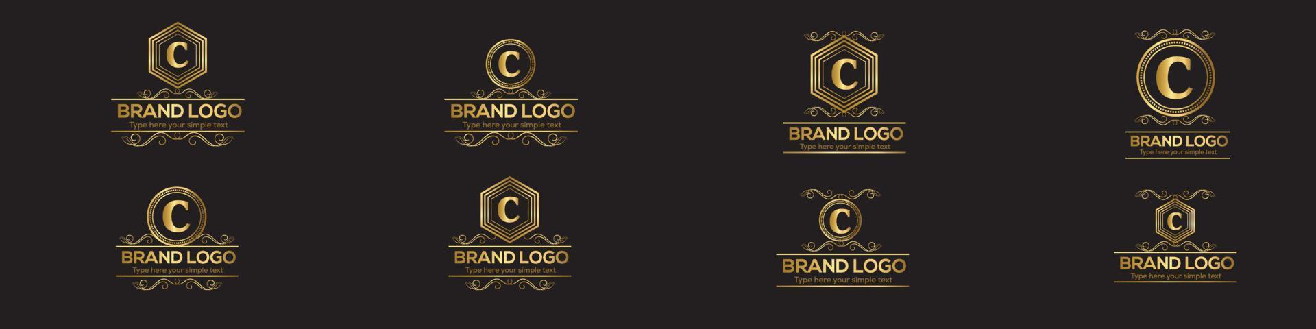 reeks van eerste brief luxe logo sjabloon in vector kunst voor restaurant, hotel, heraldisch, sieraden, mode, en andere vector illustratie.