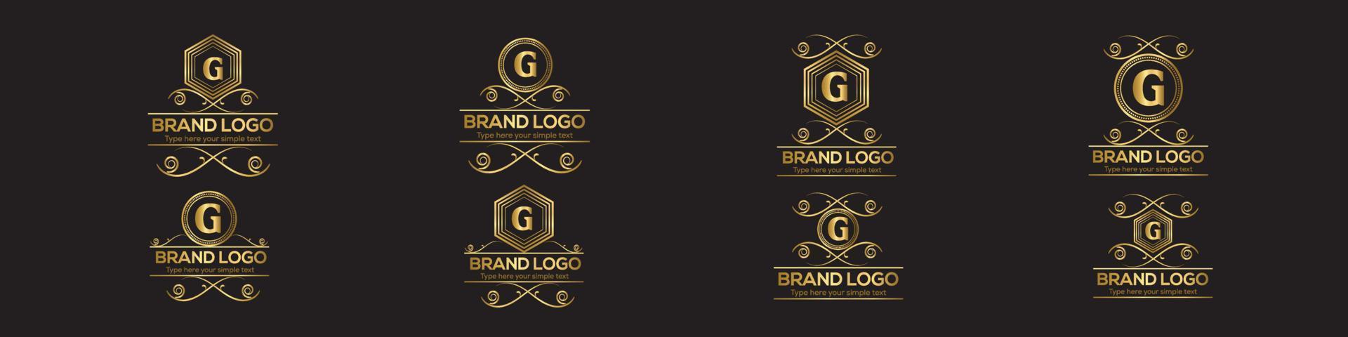 reeks van eerste brief luxe logo sjabloon in vector kunst voor restaurant, hotel, heraldisch, sieraden, mode, en andere vector illustratie.