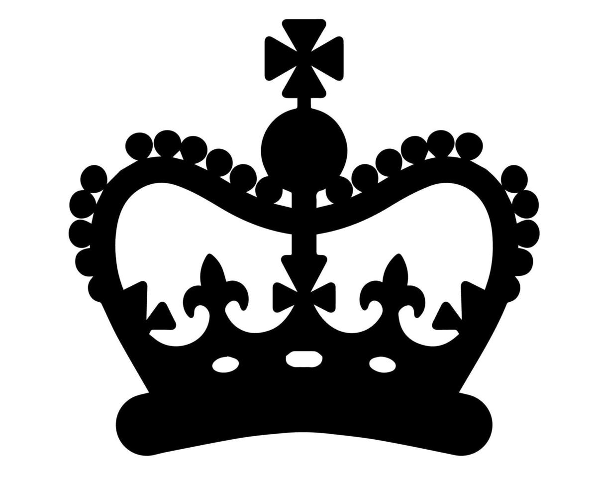 zwart kroon symbool icoon vector illustratie abstract ontwerp element met wit achtergrond