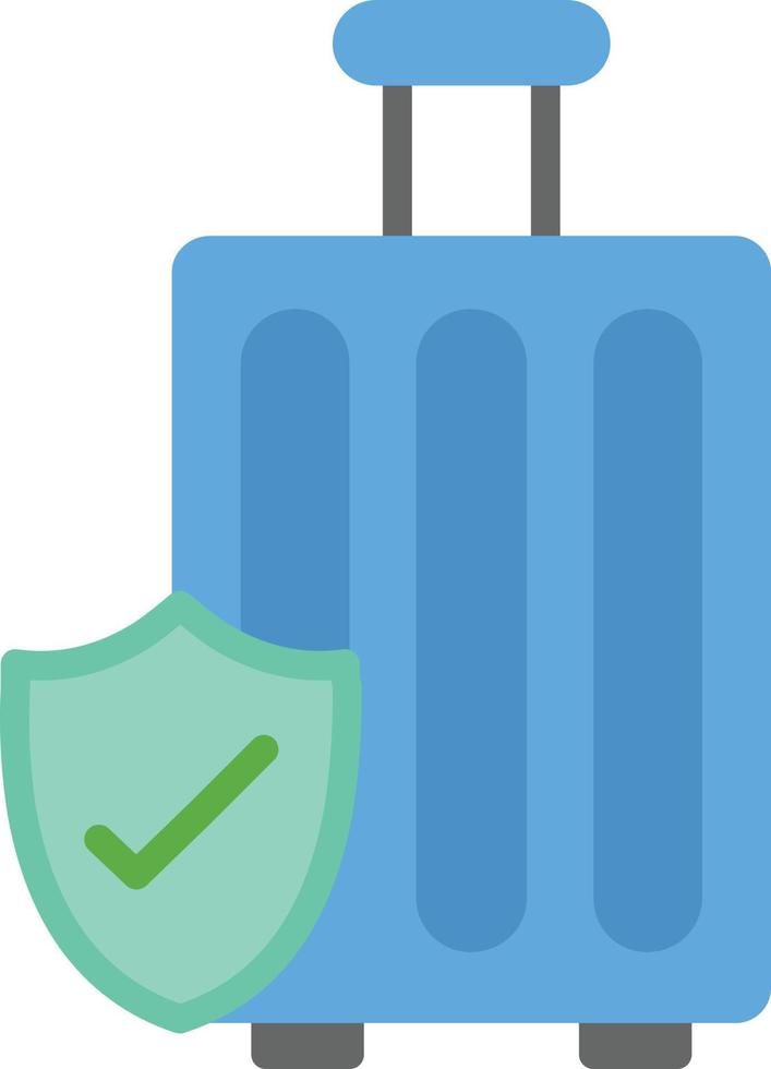 bagage verzekering vlak icoon vector