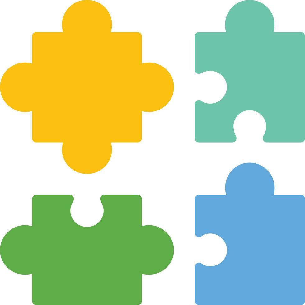 puzzel platte pictogram vector