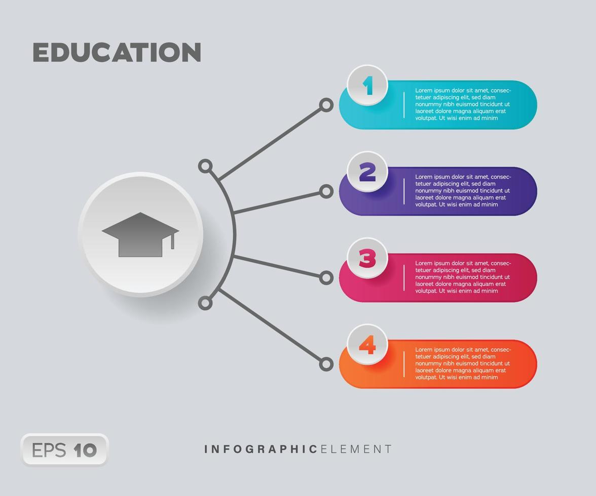 onderwijs infographic element vector